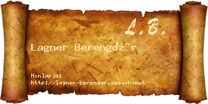 Lagner Berengár névjegykártya